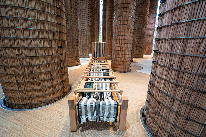 UAE pavilion at expo 2025 osaka soars 16 meters high with 90 palm-made columns