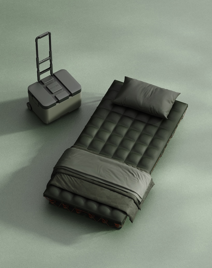 inflatable pads with coil modules build up foam-free mazzu camping mattress by layer