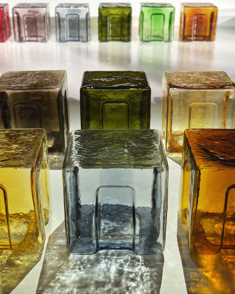 design brand 6:AM crafts the seats for the Maison's show during Milan Fashion Week 2025